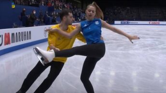 Ukrainian figure skaters forced to remove Zelensky's words from their performance at the world championship in France