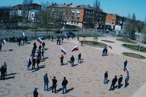 In Nova Kakhovka, the occupiers simulated a rally in support of Russia