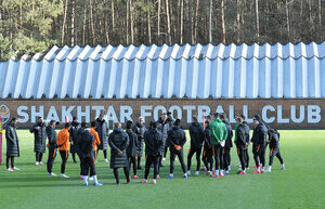 Shakhtar's training base came under fire during the fighting near Kyiv