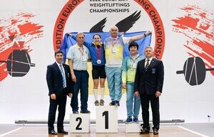 Ukrainka Lomachynska won three medals at the European Weightlifting Championships