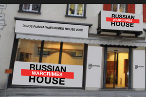 The Pinchuk Foundation leased the Russian House in Davos and turned it into the Russian War Crimes House