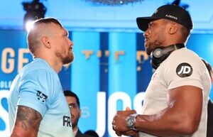 Usyk and Joshua met at a press conference in London