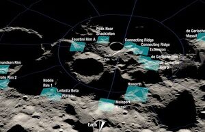 NASA has selected potential regions for landing astronauts on the moon