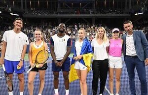 Tennis stars held a charity tournament in support of Ukraine