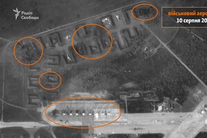 Satellite images of the destroyed airfield “Saki” in Crimea have appeared